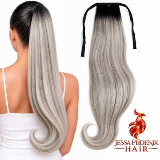 Kucyk Diamond 180-200g #1B Light Grey OMBRE