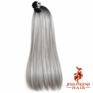 Przedłużania keratynowe Luxe OMBRE #1b Gray 50szt