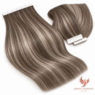 Przedłużenia Tape In Luxe 160-180g 60szt Taśm Balayage #4 #17 #4