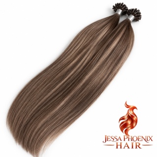 Włosy dziewicze kolekcja Diamond 50szt Balayage #4#17#4