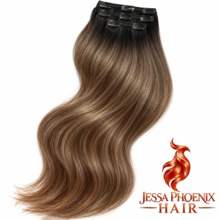 Zestaw Clip-On White Platinum #2 #8 OMBRE