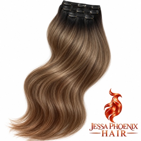 Zestaw Clip-On White Platinum #2 #8 OMBRE